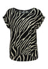 Hailys Women’s Ce44lina Black Zebra Print Top – EcoVero Viscose Short Sleeve Tee – HF-2208012-2