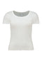 Hailys Women’s Yo44ko Off White T-Shirt – Cotton Blend Round Neck Short Sleeve Tee – KY-2409084