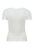 Hailys Women’s Yo44ko Off White T-Shirt – Cotton Blend Round Neck Short Sleeve Tee – KY-2409084