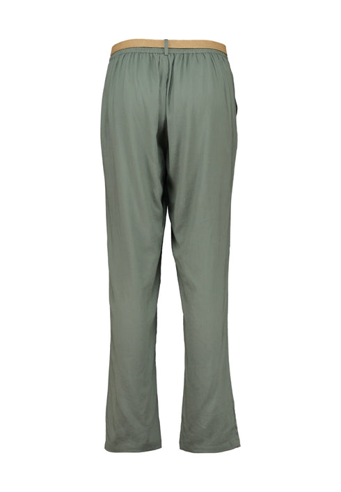 Zabaione Fe44lina Boot Cut Linen Pants - Khaki BAT-801-0222