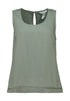 Zabaione Em44ine Open Neck Sleeveless Top - Khaki BAT-101-0110
