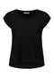 Hailys Women’s Ju44no Black Short Sleeve Top – V-Neck Polyester Viscose Tee – SP-2409055