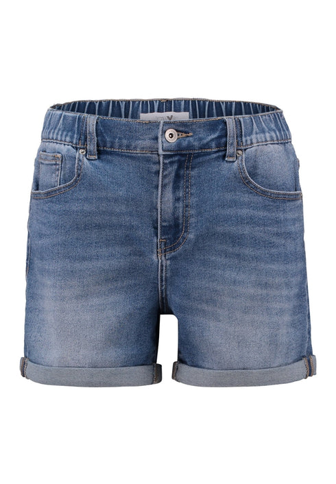 Hailys Mi44rella Denim Shorts Medium Blue Elasticated Waist Turn Up Leg QI-TO2409109