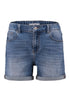 Hailys Mi44rella Denim Shorts Medium Blue Elasticated Waist Turn Up Leg QI-TO2409109