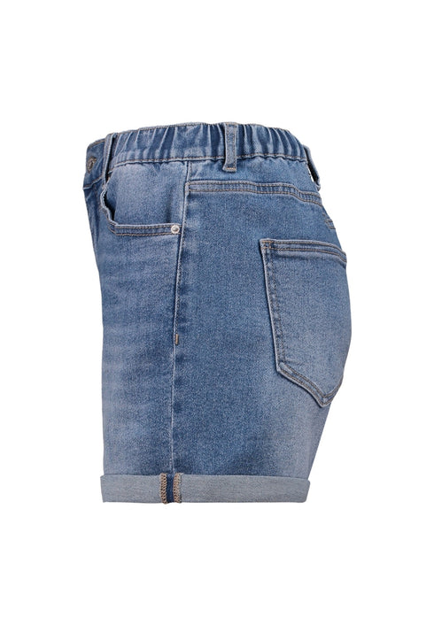 Hailys Mi44rella Denim Shorts Medium Blue Elasticated Waist Turn Up Leg QI-TO2409109