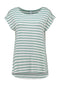 Hailys Women’s Em44ma Soft Sage Stripe T-Shirt – Viscose Stretch Short Sleeve Top – KY-PO2301010SA