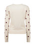 Hailys Women’s LS V SK Ru44th Top – Beige Marl + Burgundy Dots AIM-2412018