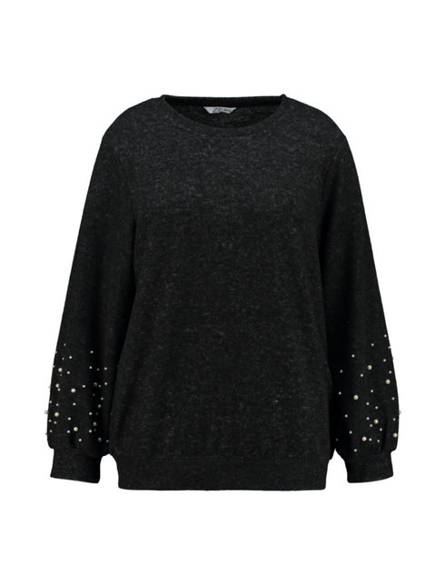 Hailys Women’s An44tonia Top - Dark Grey Marl QJG-2412047Z1