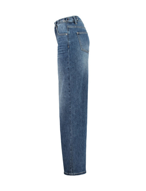 Hailys Bu44ckli Women’s Flared Jeans – Mid Blue QF-2504036