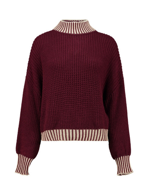Zabaione Ga44la Merlot High Neck Pullover BK-148-147