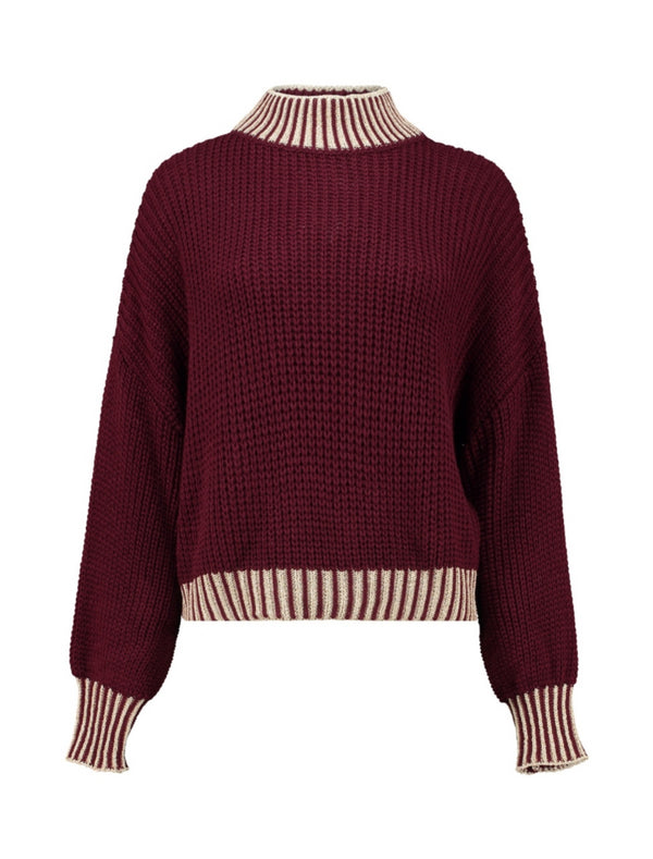 Zabaione Ga44la Merlot High Neck Pullover BK-148-147