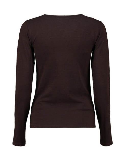 Hailys LS C TP Le44ni - Dark Chocolate | Ladies Long Sleeve Top SYN-2503099