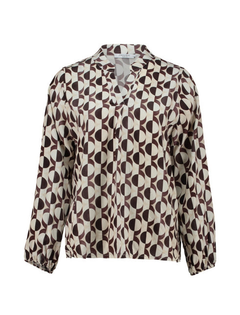 Zabaione Ha44nni Women’s Blouse – Cuffed Long Sleeves, Viscose BK-108-861