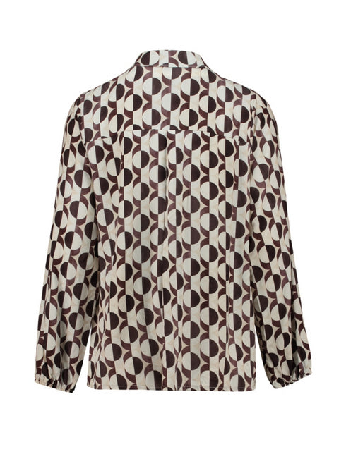 Zabaione Ha44nni Women’s Blouse – Cuffed Long Sleeves, Viscose BK-108-861