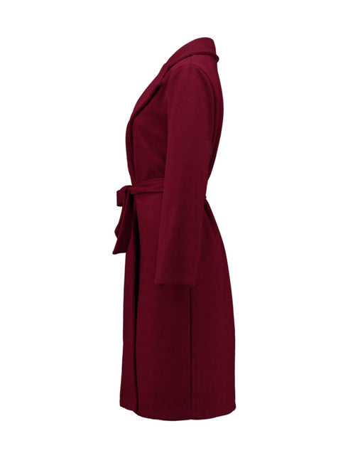 Hailys Mu44riel Longline Coat Burgundy MOR-27293
