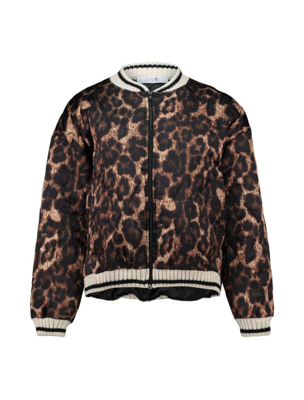 Hailys Ca44lli Leopard Print Varsity Jacket TIF-M907