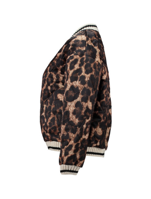 Hailys Ca44lli Leopard Print Varsity Jacket TIF-M907