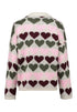 Hailys Sa44nna Long Sleeve Knit Sweater with Heart Design UNF-3305