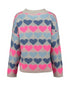 Hailys Sa44nna Long Sleeve Knit Sweater with Heart Design UNF-3305