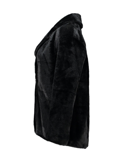 Hailys Au44drey Black Faux Fur Heavy Jacket LF-28273