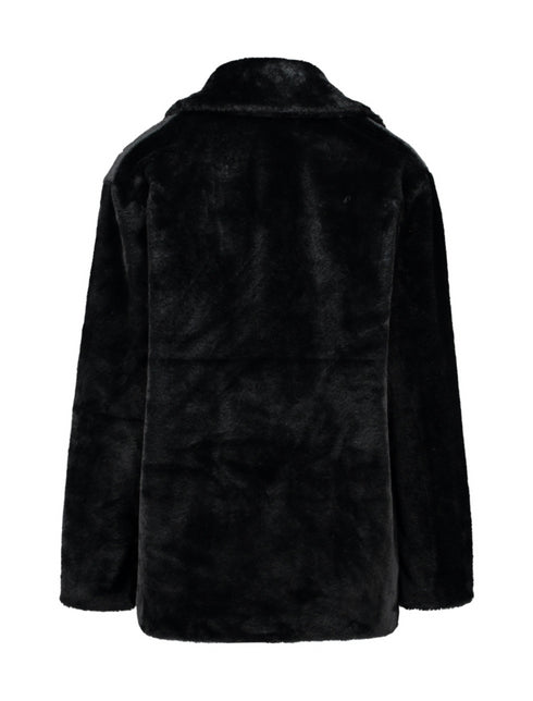 Hailys Au44drey Black Faux Fur Heavy Jacket LF-28273
