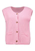 Hailys Women’s Po44ppy Knitted Waistcoat – Light Candy Pink Sleeveless Cardigan – FaYa-2505093