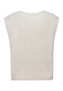 Hailys Women’s Po44ppy Knitted Waistcoat – Cream Sleeveless Cardigan – FaYa-2505093