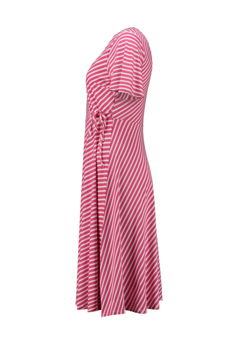 Zabaione Ce44ce Wrap Detail SS Dress - Orchid Stripe KY-151-0287-2
