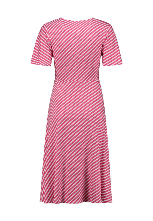 Zabaione Ce44ce Wrap Detail SS Dress - Orchid Stripe KY-151-0287-2
