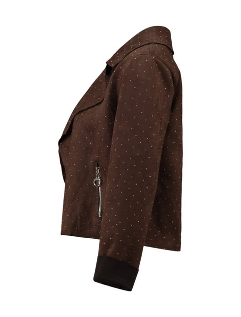 Hailys Women’s Ke44lly Glitter Jacket - Dark Chocolate MOR-23155