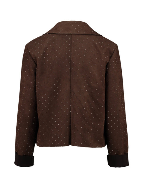 Hailys Women’s Ke44lly Glitter Jacket - Dark Chocolate MOR-23155