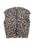 Hailys Women's Leopard Print Fleece Waistcoat – Off White / Dark Chocolate HCM-81921