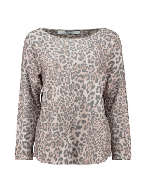 Zabaione Do44nniaa Leopard Print Top BK-148-193