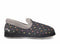 Padders Repose 406/1576 Charcoal Woven Spot Slippers - Wide Fit Memory Foam Comfort