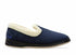 Padders Repose 406/4006 Navy Microsuede Slippers - Wide Fit Memory Foam Comfort