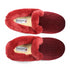 Padders Repose 406/5197 Winter Red Sparkle Slippers - Wide Fit Memory Foam Comfort
