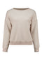 Hailys Women’s Me44rle Patterned Wide-Neck Jumper – Offwhite & Beige Knit – AFM-93190