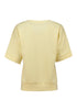 Hailys Si44nead Short Sleeve Top Butter Yellow Round Neck KES-23135
