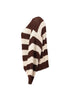 Zabaione Vi44oleta Striped Chunky Knit Pullover BK-148-152-1 - Coffee