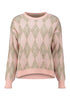 Zabaione Ro44se Argyle Pattern Knit Jumper BK-148-334 CR - Candy Rose