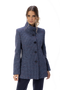 Christina Felix 3/4 Length Tweed Style Coat with High Collar 409-4581