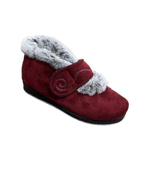 Padders Hush 409 Women's Velcro Slippers with Warm Interior - Wide Fit Cozy Comfort