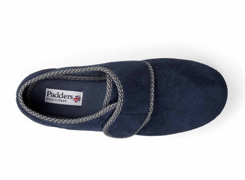 Padders Harry 410 Men's Wide-Fit Slippers - Memory Foam Comfort