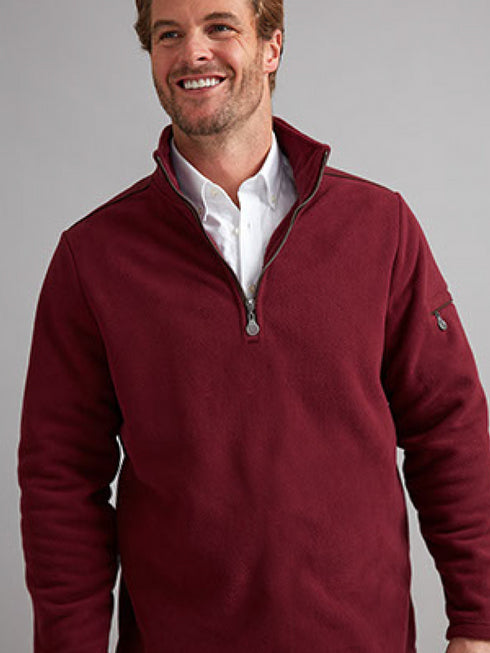 Vedoneire Men's Heavy 1/4 Zip Fleece with Contrast Trim and Sleeve Pocket – 4193 - 4193