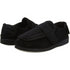 Padders Wrap 429 Men's Black Wide-Fit Slippers - Easy-Access Velcro Closure with Memory Foam Comfort