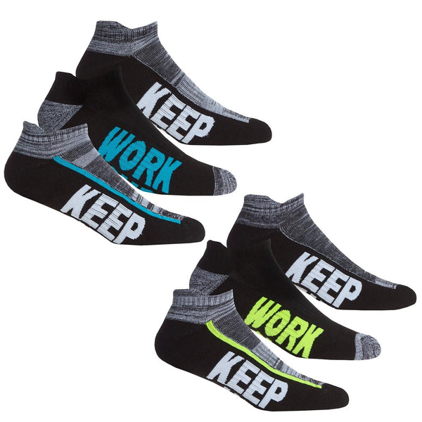 RedTag Activewear Mens Slogan Keep Fit Sport Trainer Socks 3 Pack 42b719