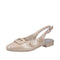 Rieker 43150-60 Women's Beige Buckle Detail Comfort Slingback Pumps