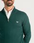 Walker & Hunt Knitted 1/4 Zip Hunter - Premium Cotton Sweater