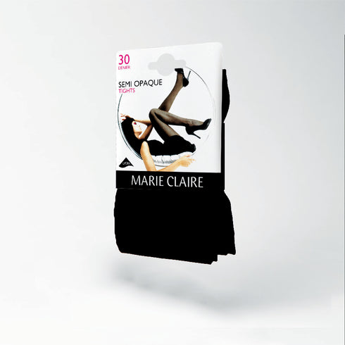 Marie Claire Black 30 Denier Semi Opaque Sheer-To-Waist Tights MC4432