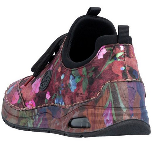 Rieker Multicolored Wedge Sole Lace Up Drysport Comfort Trainers 44569-90